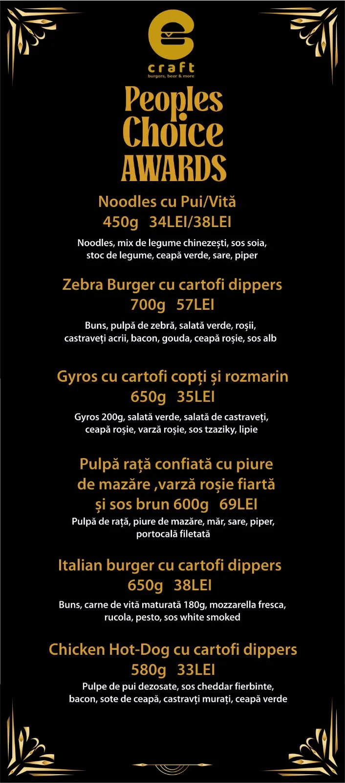 Meniu Craft