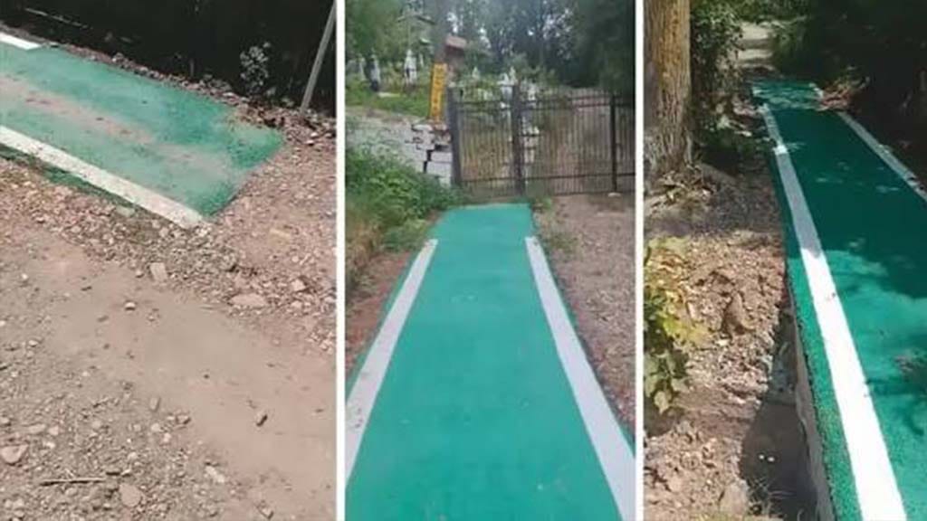 cimitir, pista biciclete